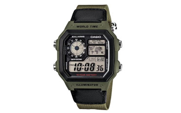 Casio Men's AE1200WHB-3BV 10 Year Battery Watch